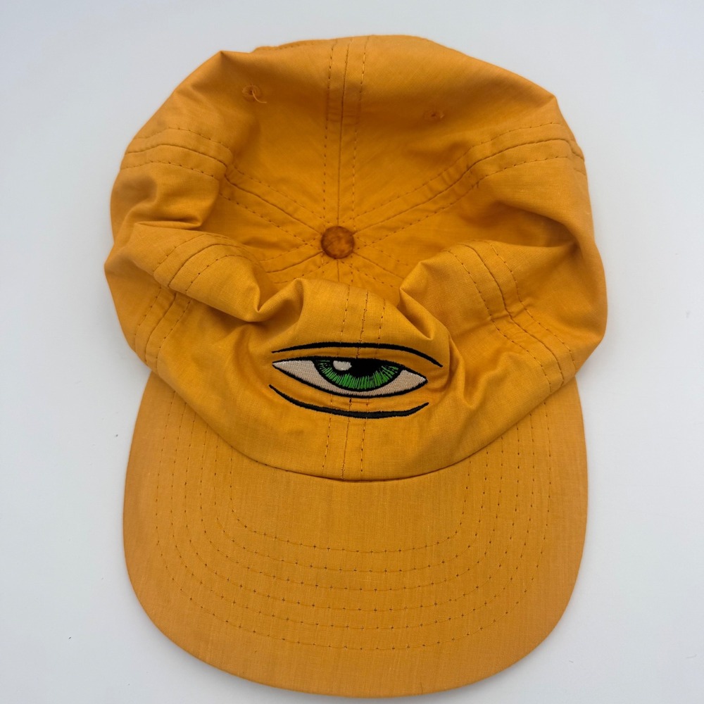Toy Machine Eye Logo Snapback Hat Yellow 6-Panel Skateboard Cap Adjustable - Picture 8 of 8